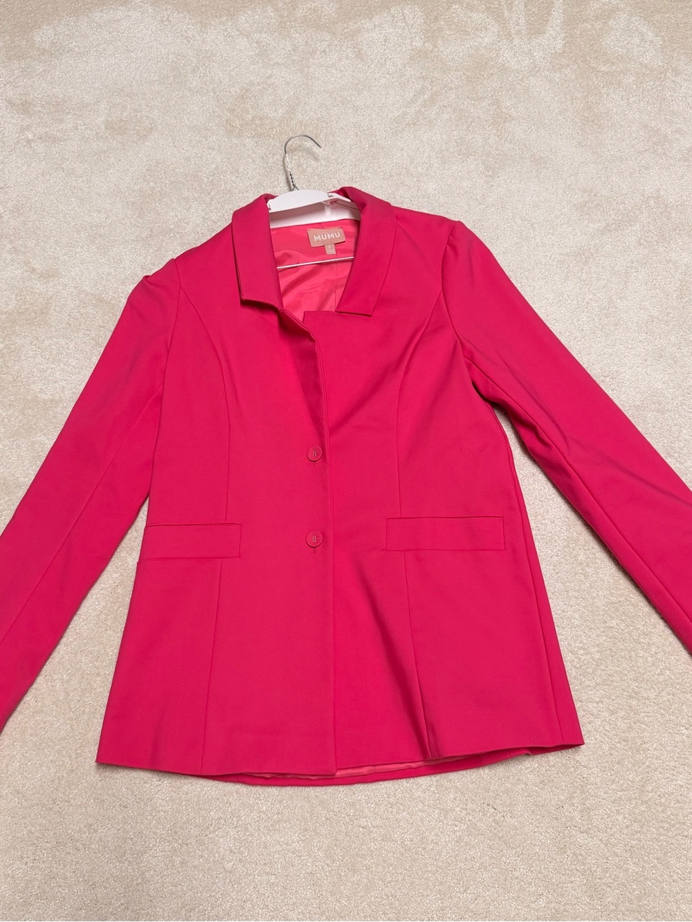 Show me your Mumu Women's Hot Pink Tailored Blazer